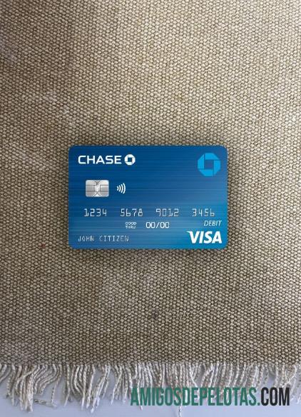 Cartão de débito Visa USA Chase Bank 2 Photolook Front exemplo real